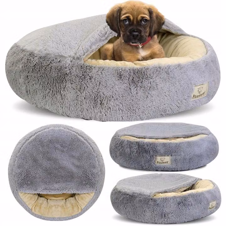 Letto per cani FLUFFY 80 cm grigio chiaro