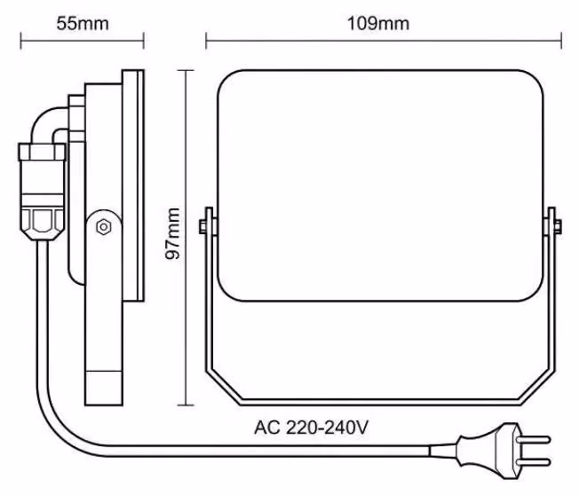 Faretto LED esterno bianco, 10W / 4000K - Modello LF7121