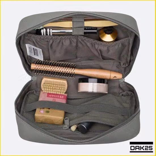 Organizer da viaggio e da ufficio verde - Pratico organizer per viaggi, ufficio e scuola con scomparto per cavi e cosmetici