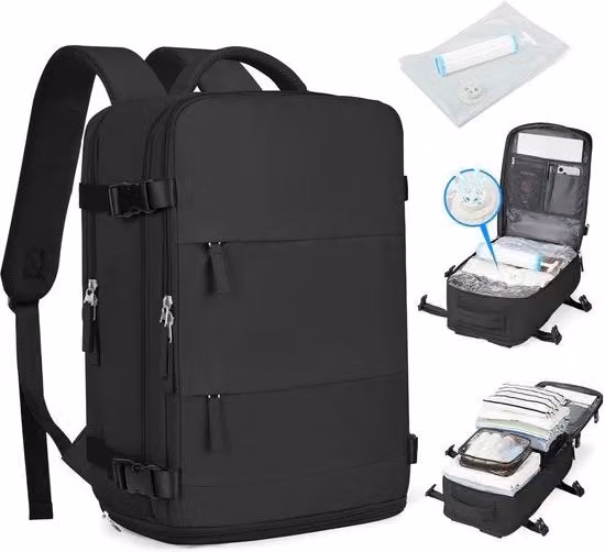 Borsa a vuoto per viaggiatore con sistema di compressione per viaggi, borsa a vuoto per viaggi con compressore impermeabile per uomo