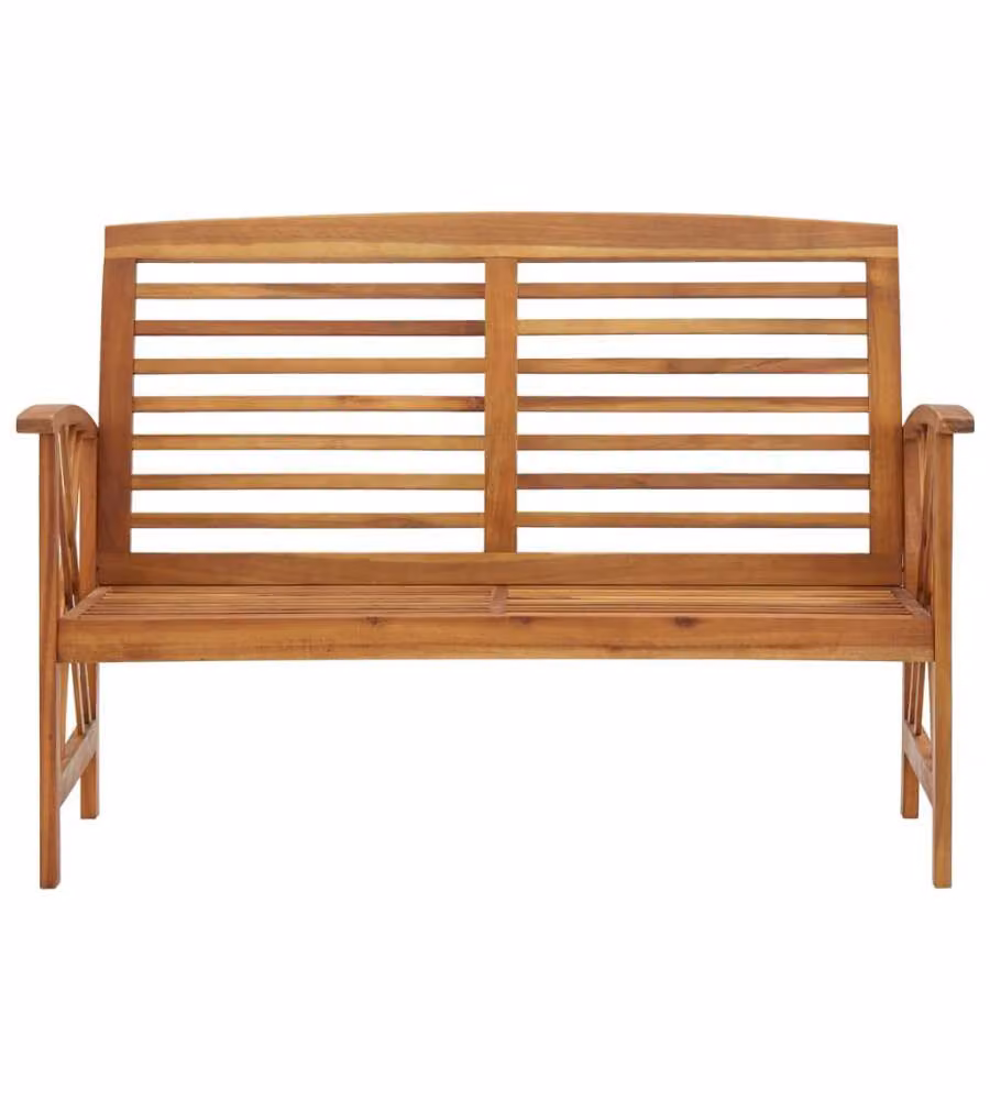 Panchina da Giardino 119 cm in Legno Massello d'Acacia 310269