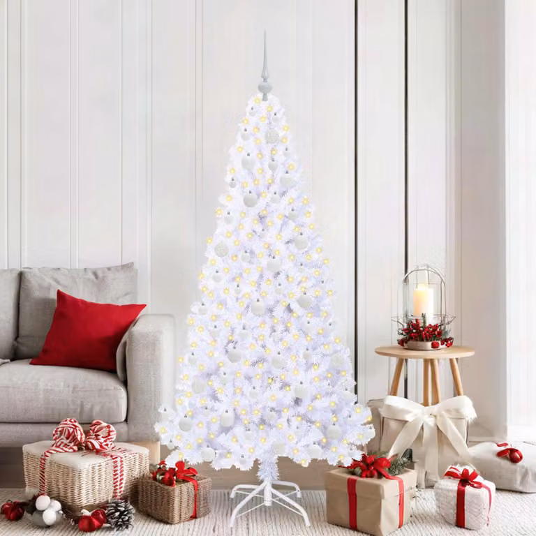 Maison Exclusive - Albero di Natale artificiale bianco 180 cm PVC e acciaio