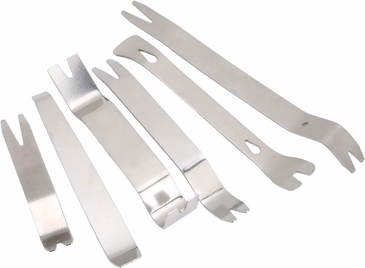 Kit di strumenti per la rimozione di pannelli di porte, composto da 6 pezzi, in acciaio inossidabile, adatto per auto e finestre