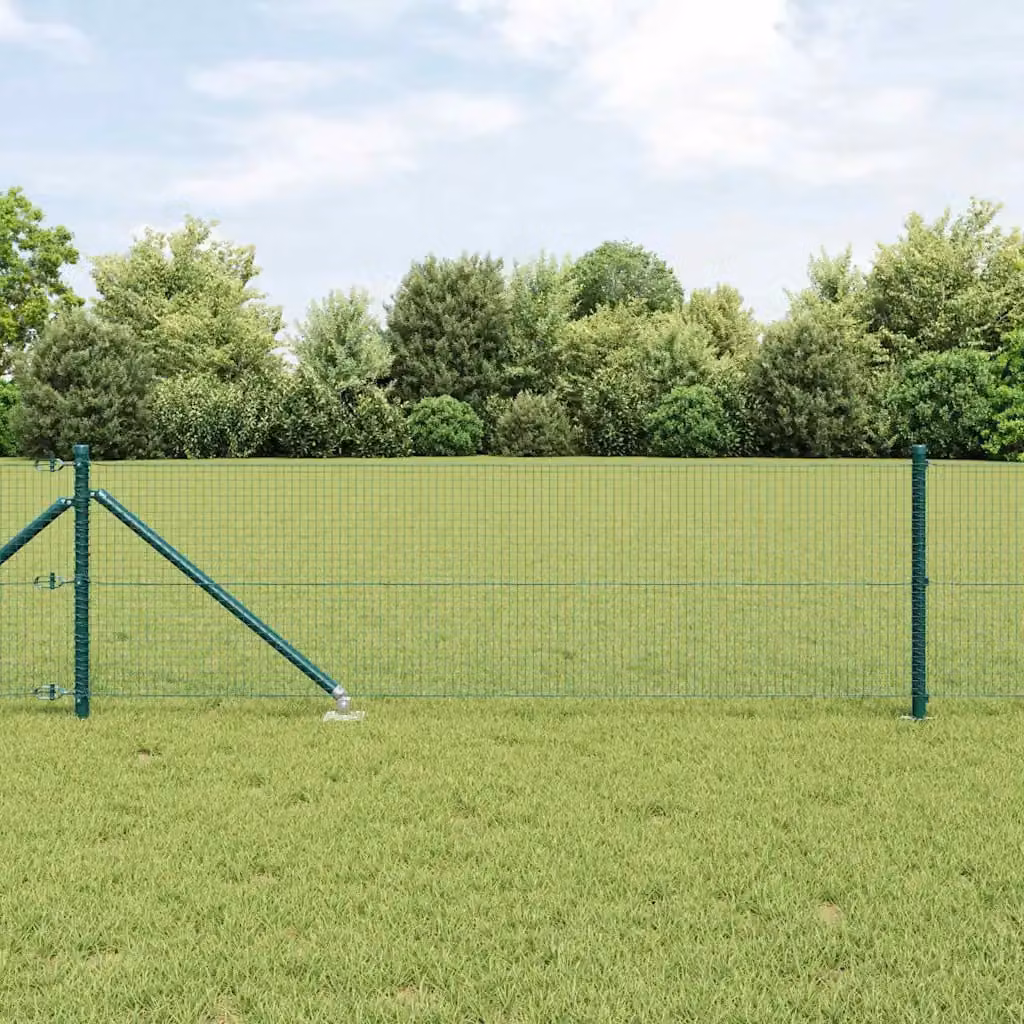 vidaXL Recinzione in rete saldata con palo Verde L: 100 cm, H: 60 cm – 1