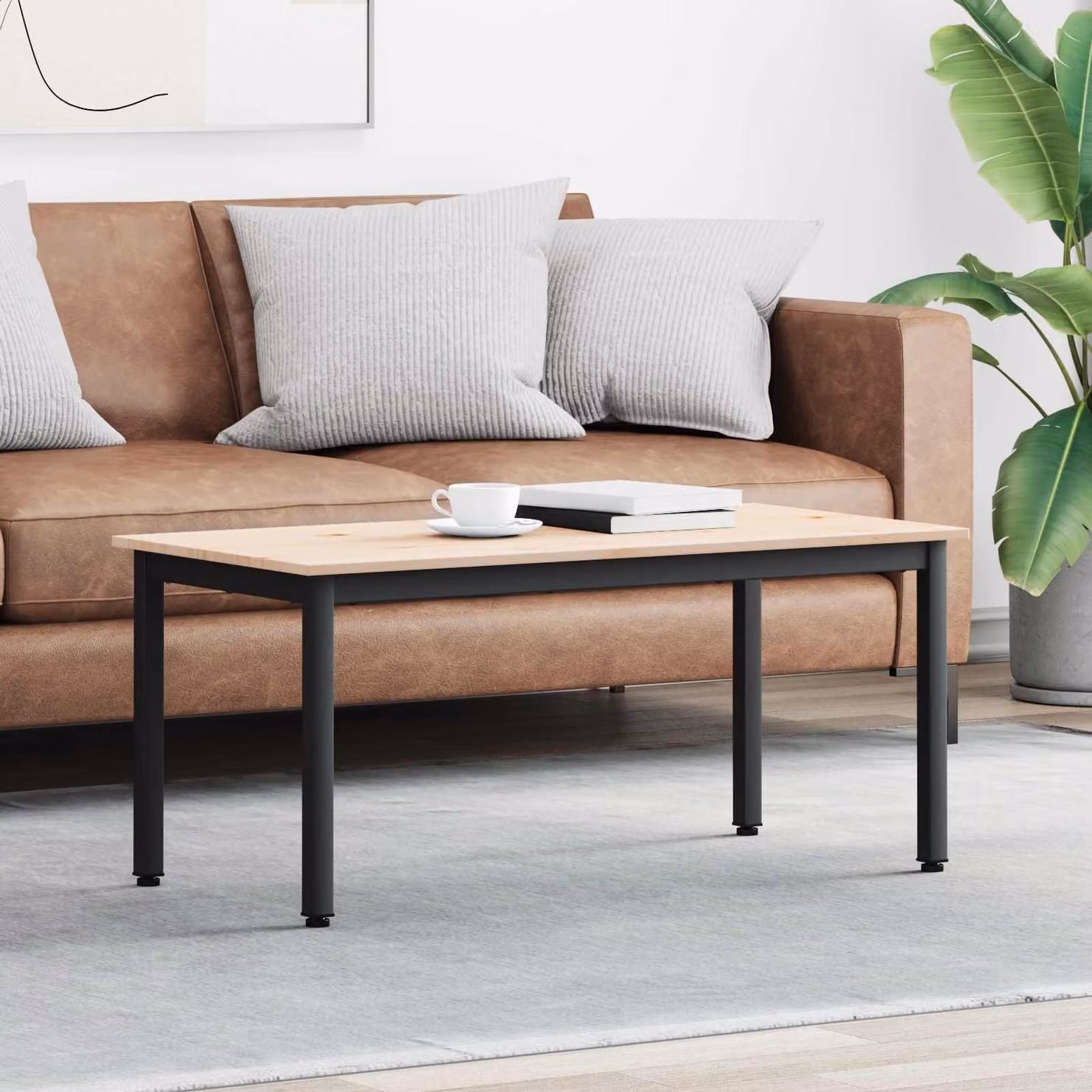 Maison Exclusive - Tavolino Natur 100 x 50 x 45 cm Legno di pino massiccio