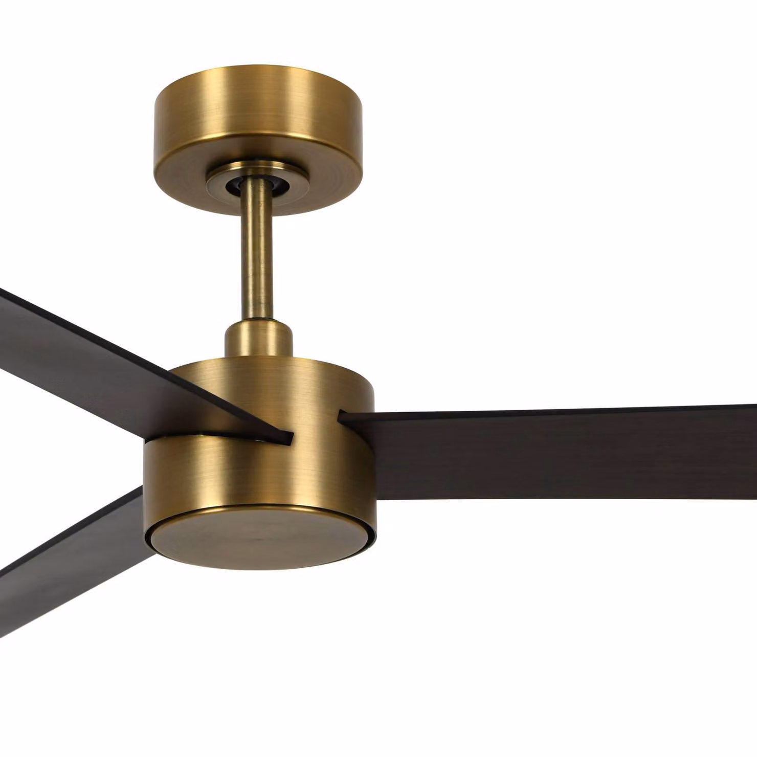 Beacon Lighting Ventilatore con luce Climate IV in ottone/noce, silenzioso IV, dimmerabile, Legno scuro, Soggiorno / Sala da pranzo, Plastica, Moderno