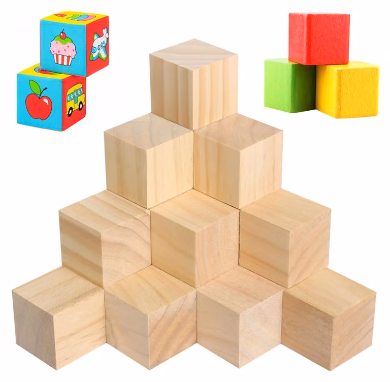 24 cubi e blocchi di legno per progetti fai-da-te