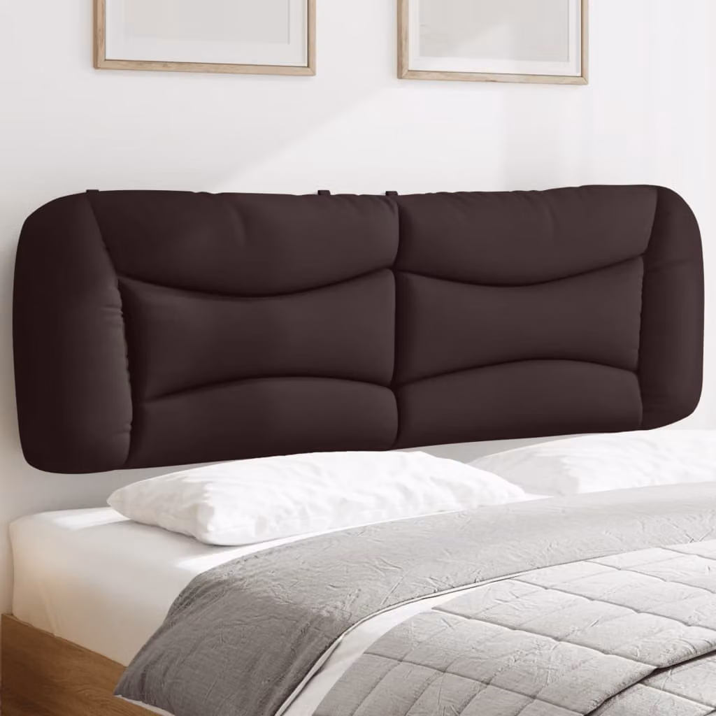 Cuscino Testiera vidaXL Hvar Marrone Scuro in Tessuto, Larghezza: 160 cm