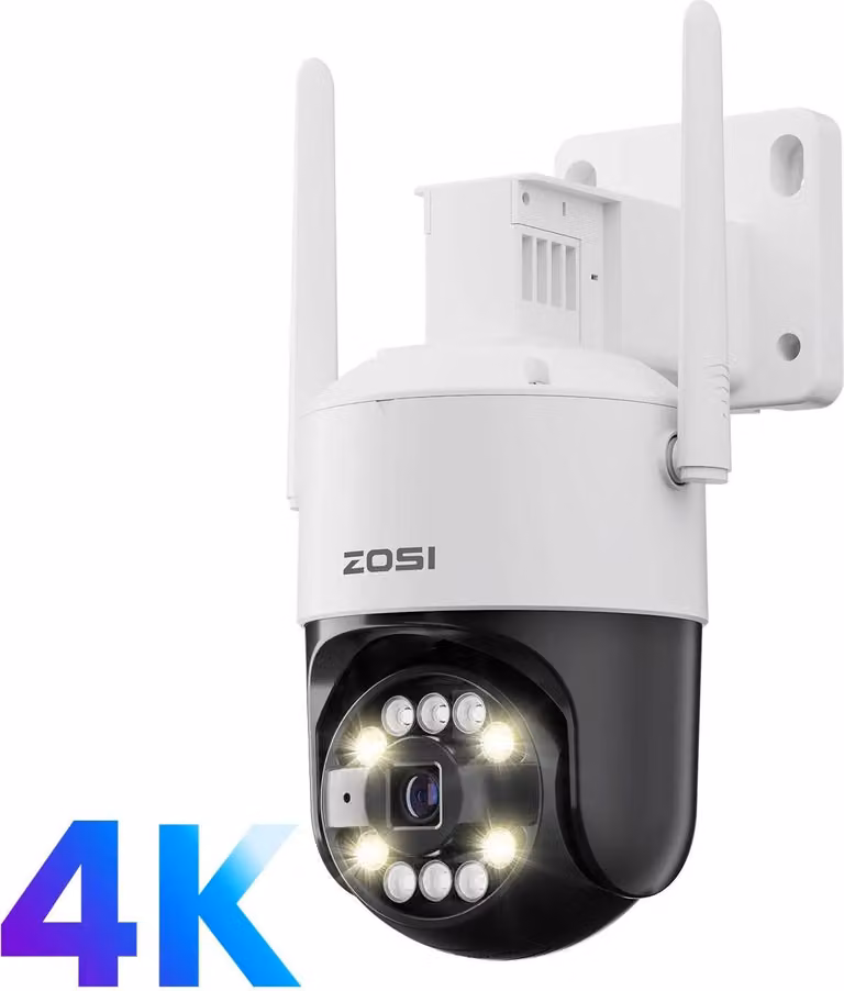 Telecamera di sicurezza, risoluzione 8MP, visione notturna intelligente, 1 telecamera 8MP