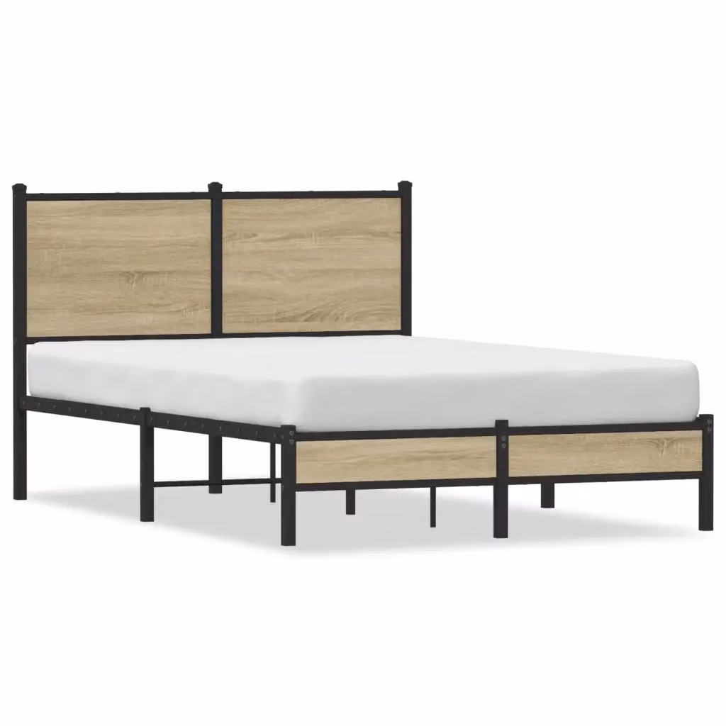 Struttura Letto Design Mania in Metallo e Rovere Sonoma, L 120 x P 200 cm – 2