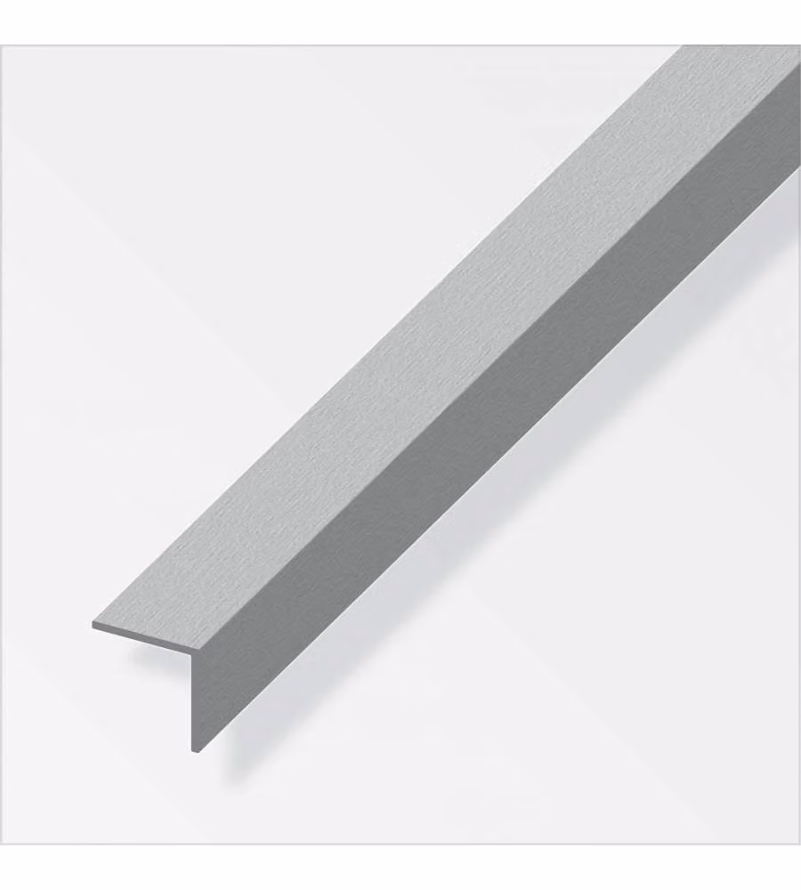 Angolare Alluminio 10X10 Inox Spazzolato 1Metro