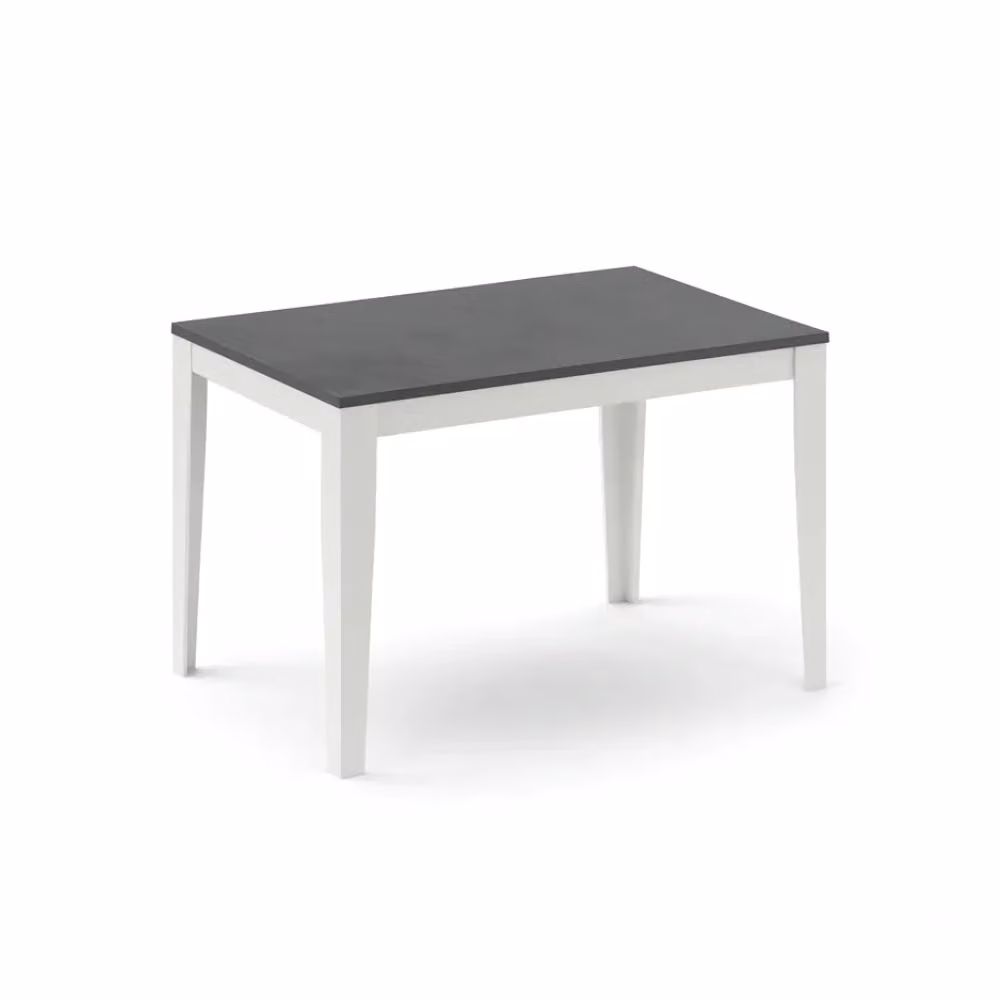 Tavolo da pranzo allungabile Moon Duzzle effetto cemento grigio e bianco L: 156-316 cm, P: 90 cm, H: 76 cm – 2