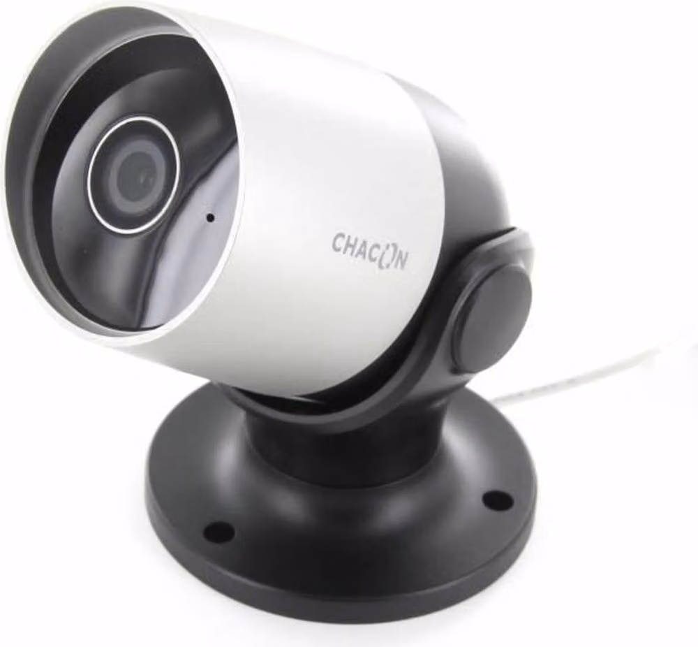 Telecamera di sorveglianza Chacon, rilevamento del movimento, Wi-Fi, bianco/nero, HD