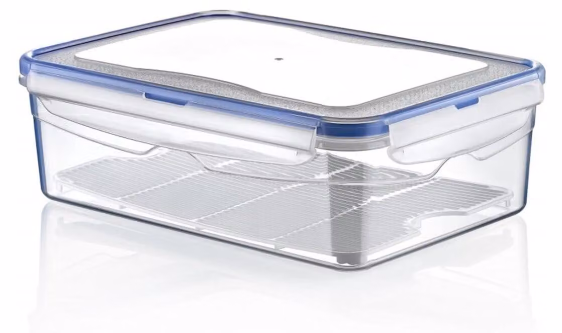 Contenitore per alimenti da 2,6 L - ermetico e a tenuta stagna, con chiusura a scatto, blu