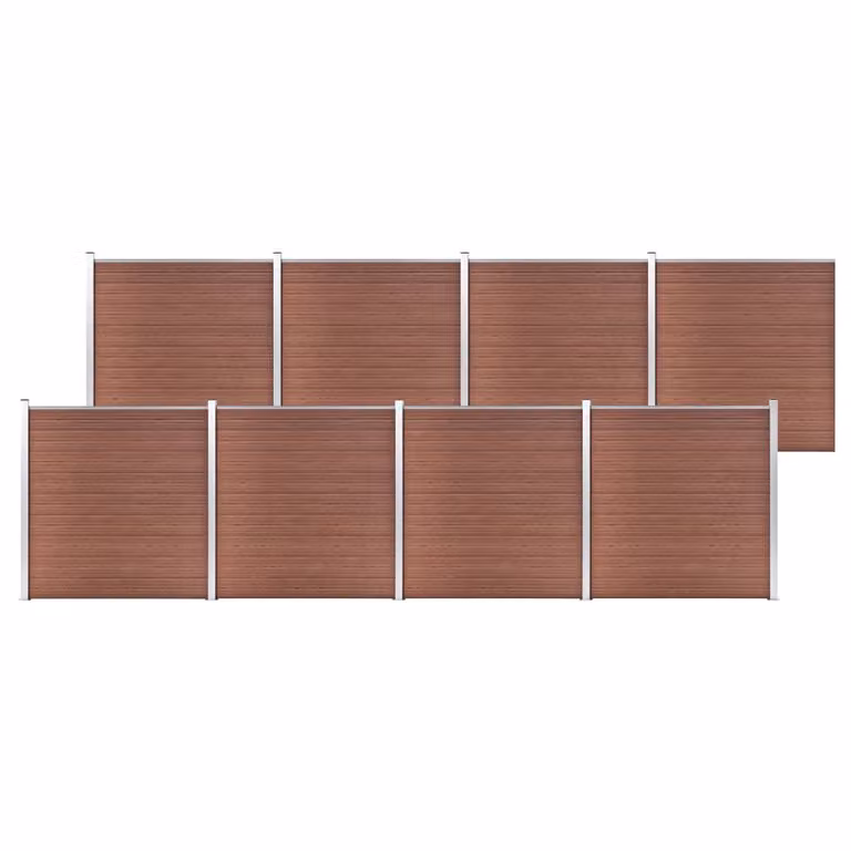 Maison Exclusive - Recinzione da giardino in WPC 1391 x 186 cm, marrone