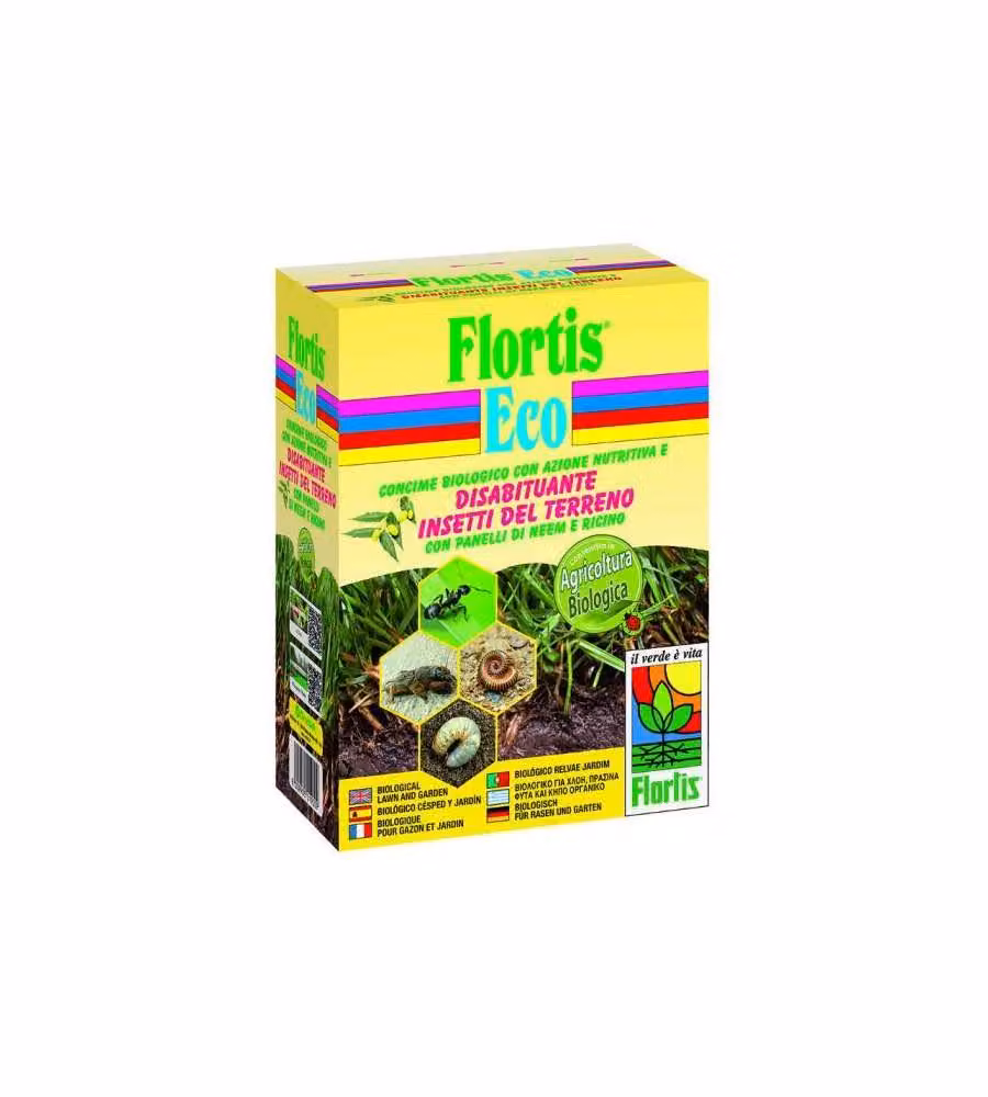 Flortis Disabituante Biologico per Insetti del Terreno - Polvere - 1,5 Kg