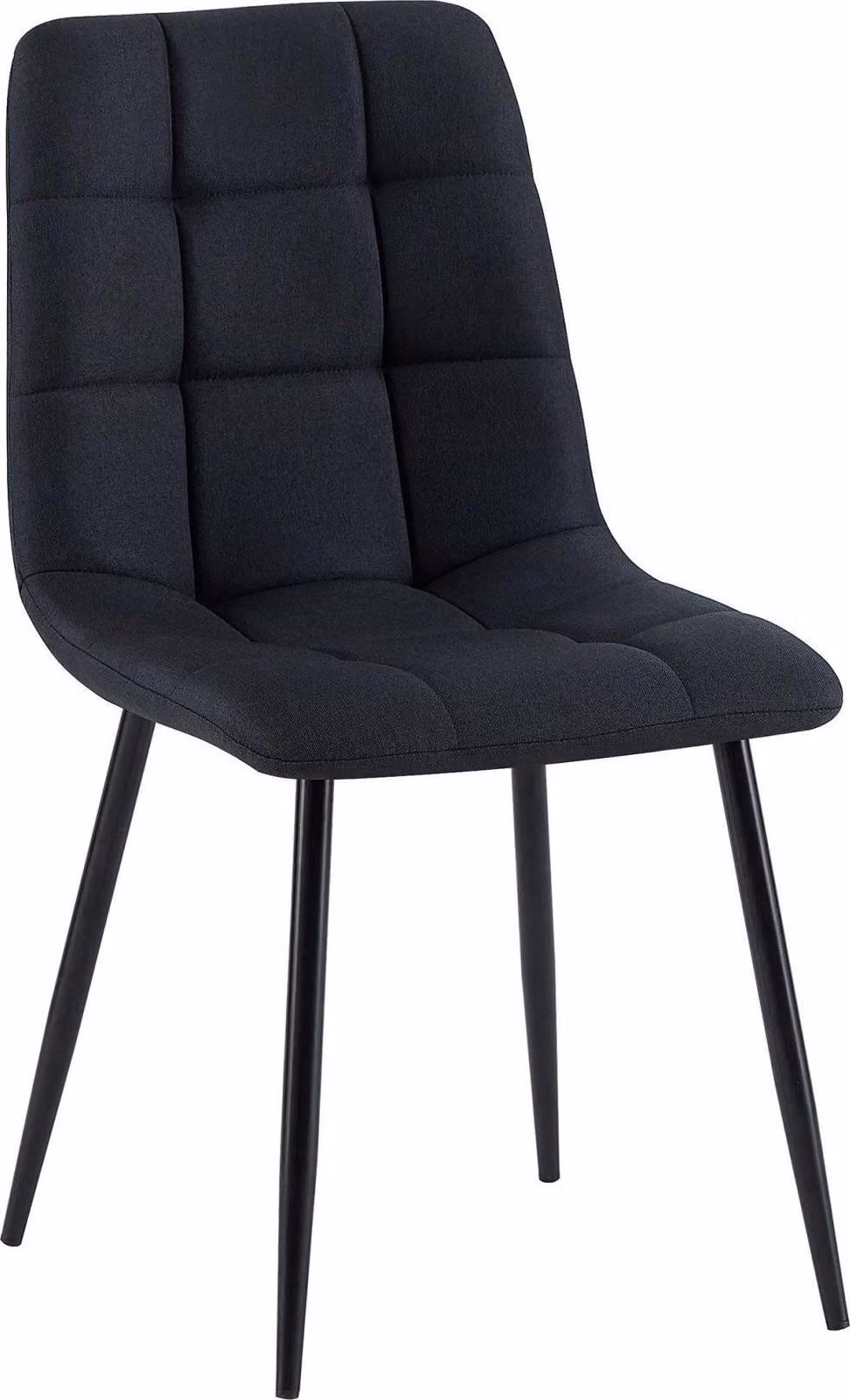 Sedia da pranzo, sedia da cucina, seduta confortevole, design moderno - struttura in nero opaco | colore: taupe