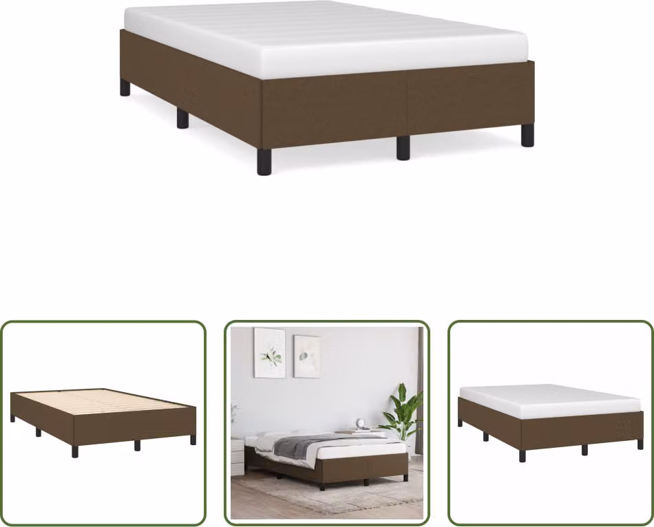 The Living Store rete marrone scuro 120x190 cm in tessuto