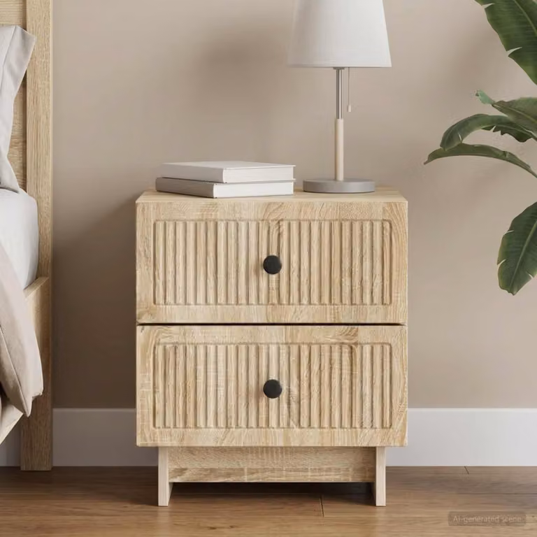 Armadio da notte con cassetto vidaXL in Rovere Sonoma marrone L 43 cm x P 34,5 cm x H 47,5 cm