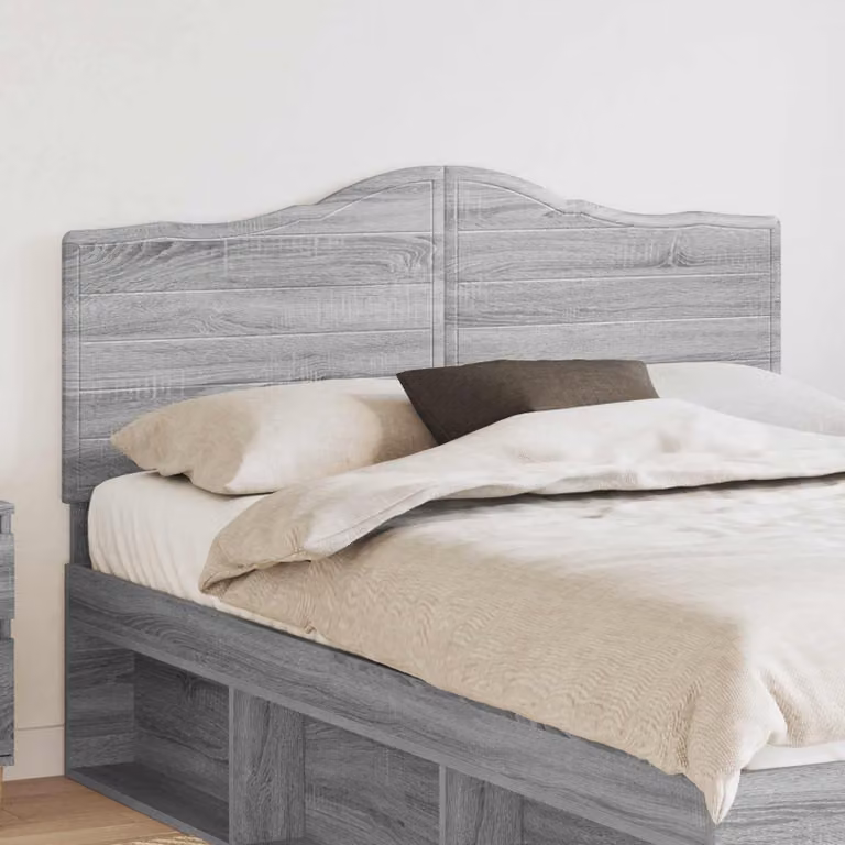 Testiera per letto moderna vidaXL in legno ingegnerizzato grigio Sonoma