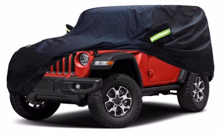 Copertura per auto Jeep Wrangler a 2 porte, dal 2007 al 2025, impermeabile, adatta a tutte le condizioni atmosferiche, con fodera in cotone e protezione UV