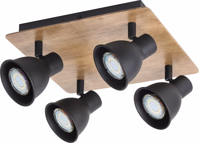 Faggio / nero GU10 4x35W Mac 5905 Faretto da soffitto Rabalux