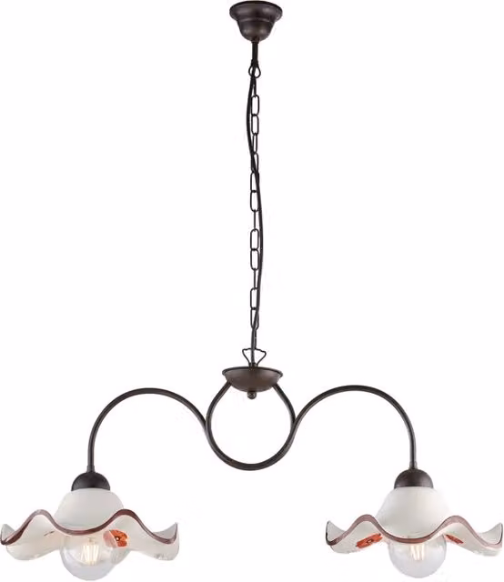 Lampadario a sospensione Bilanciere Anemone BELIGHT in ferro laccato e ceramica decorata per cucina e sala da pranzo