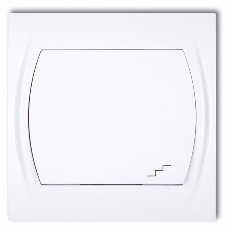 Interruttore unipolare illuminato, modello Karlik LWP-3L, colore bianco