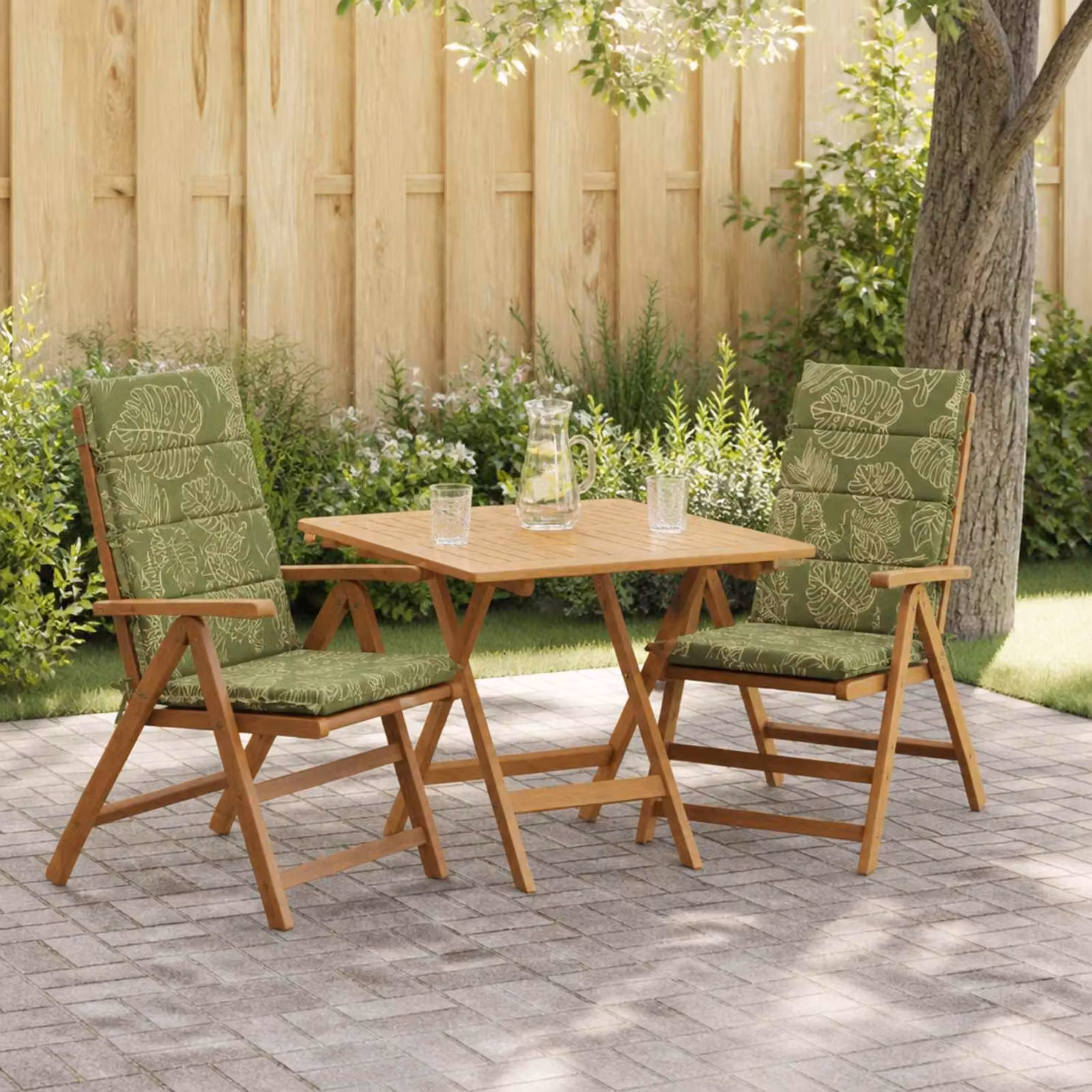 vidaXL Cuscino per sedia a schienale alto GEMERT 2 pz 100% Poliestere