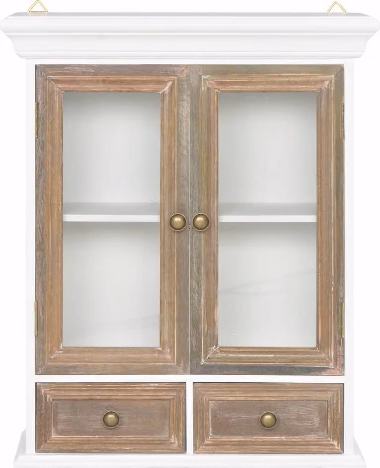 Armadio a muro bianco 49x22x59 cm in materiale ligneo