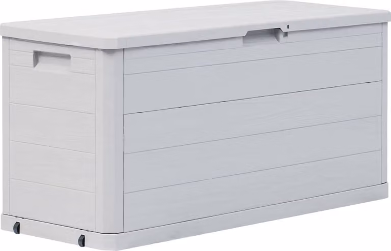 The Living Store Contenitore da giardino 280 L Grigio chiaro