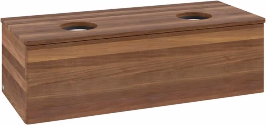 V&B Mobiletto senza struttura frontale, con illuminazione Antao 120x36x50cm, colore WBP w. wal, w. walnut
