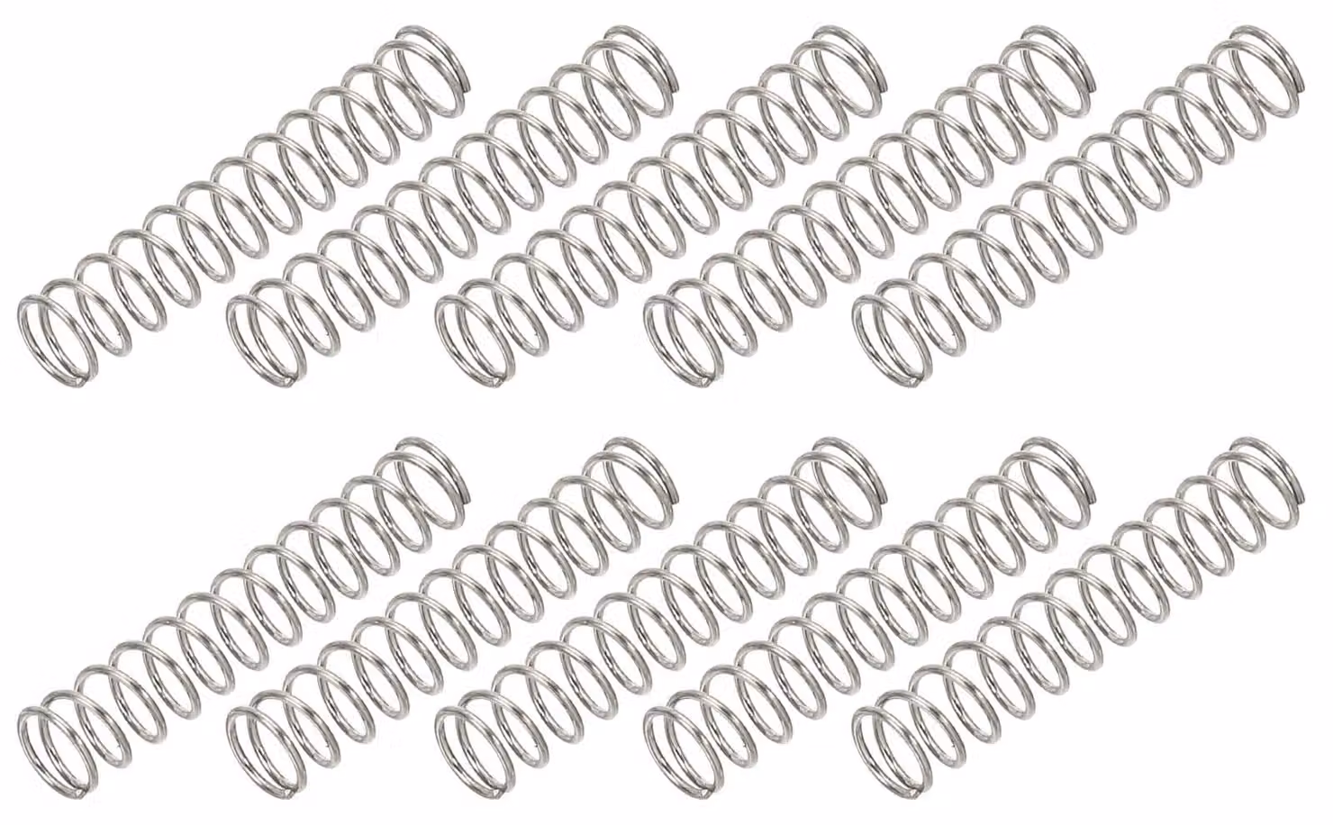 Molle a compression, 10 pezzi, 0,5x5x25 mm, in acciaio inossidabile, per riparazioni