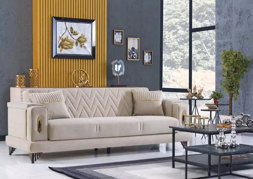 Sofa Dreisitzer Couch Polster Sitzmöbel Möbel Polstermöbel Polstercouch 3er