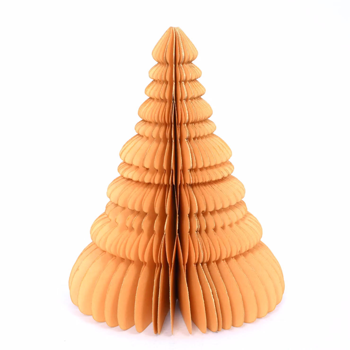 Albero di Natale in carta alveolare, color arancione, altezza 45 cm