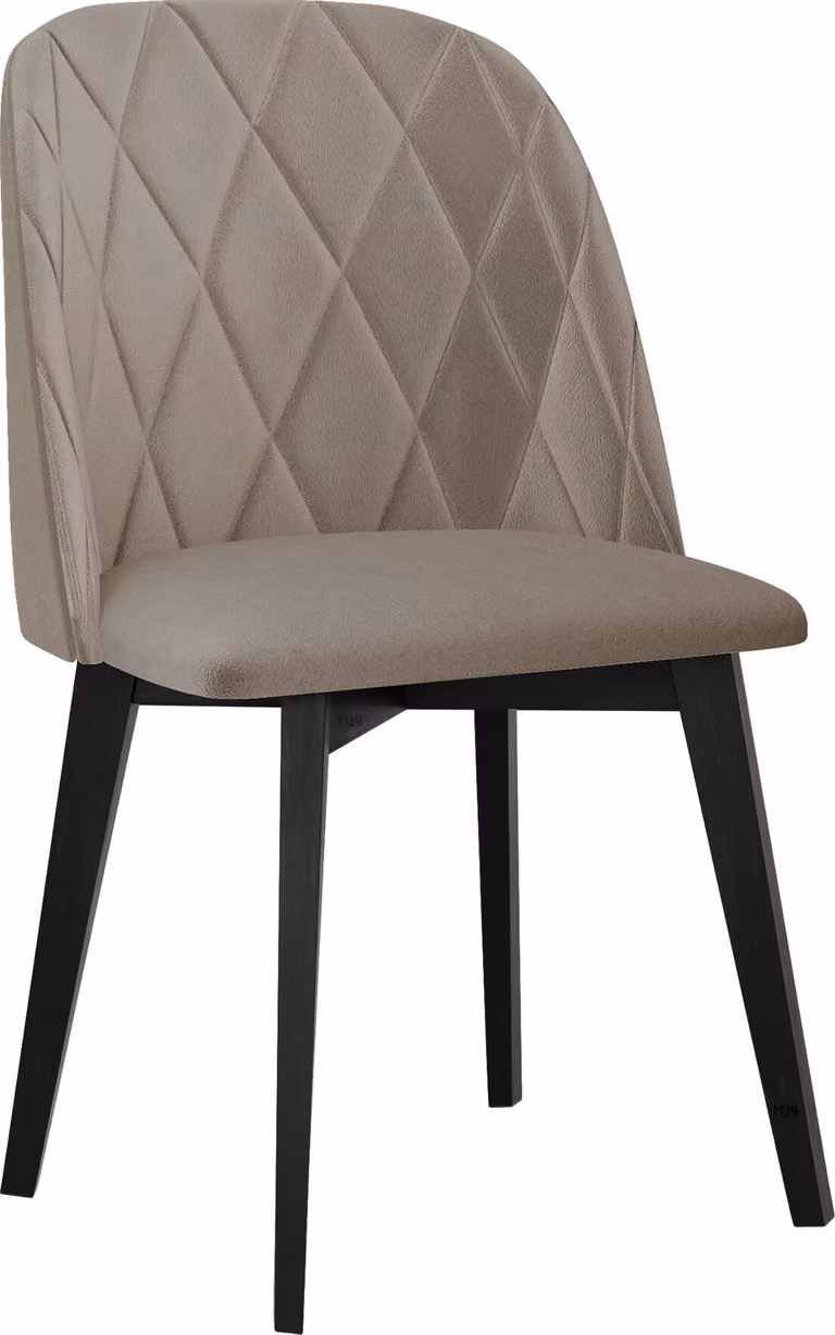Sedia da pranzo imbottita AFTON 6 - nero / beige