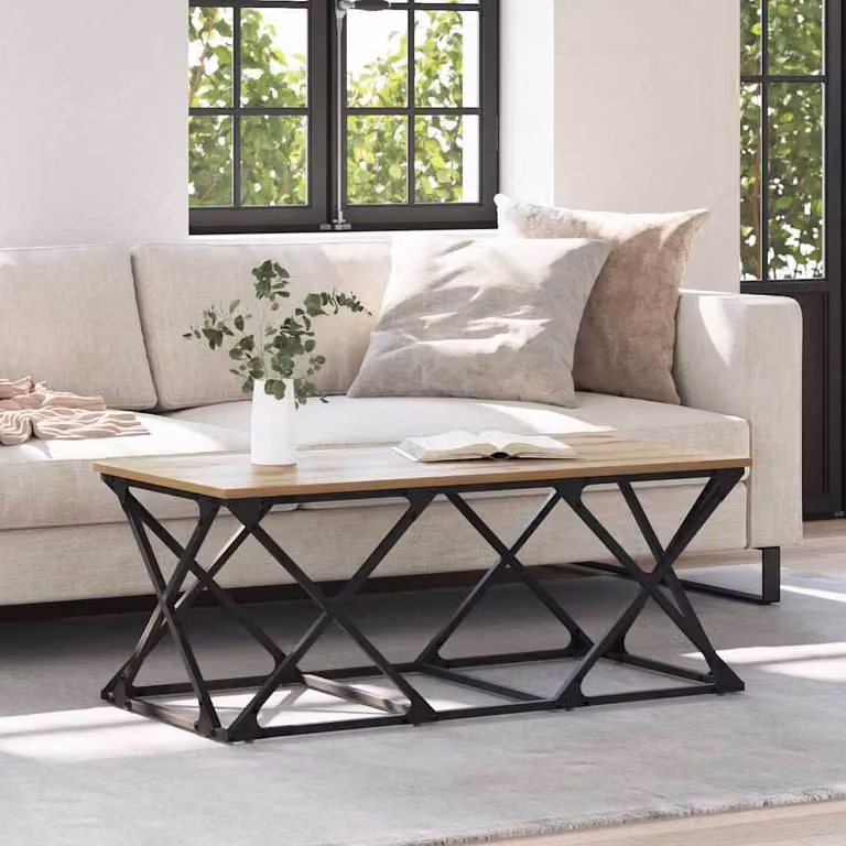 Maison Exclusive - Tavolino Artisan in rovere 100 x 49 x 40 cm Materiale ligneo