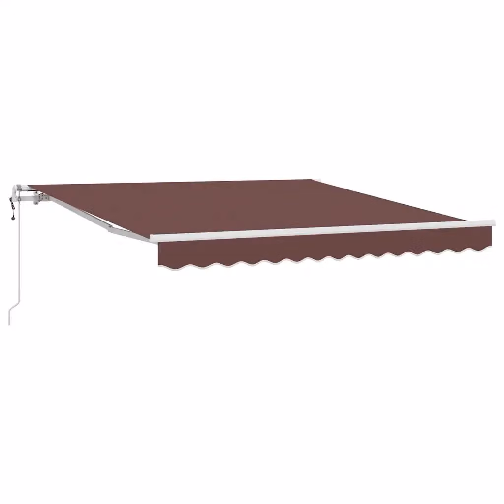 Tenda da Sole Retrattile Automatica con Telecomando vidaXL in Alluminio e Poliestere, Marrone, L: 300 cm, P: 250 cm – 2