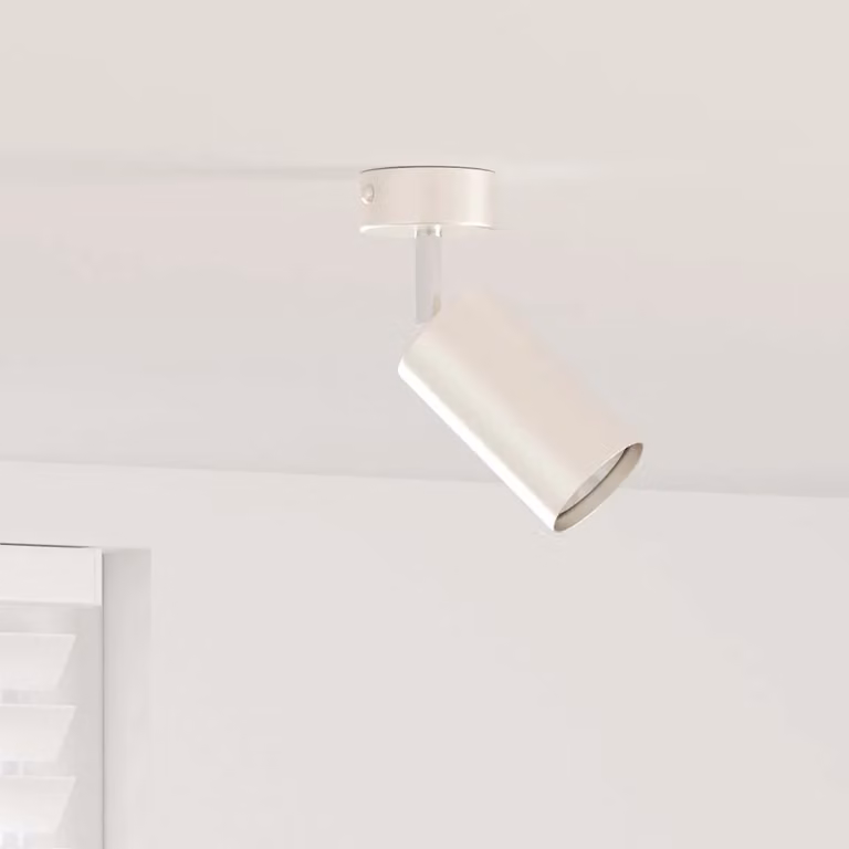 Faretto da soffitto regolabile vidaXL in metallo, design cilindrico minimalista, colore argento o bianco, L/P/H: 6 x 6 x 16 cm