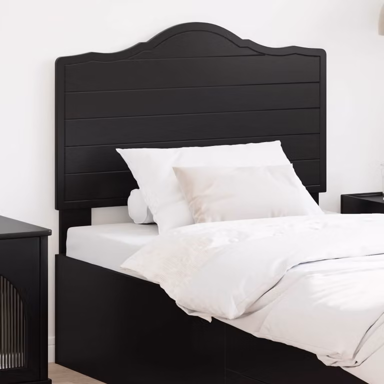 Testiera per letto vidaXL in legno ingegnerizzato Rovere Nero opaco