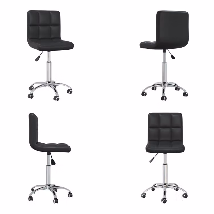 vidaXL Sedia da sala da pranzo girevole in ecopelle nera - Sedia da sala da pranzo - Sedie da sala da pranzo - Sedia - Sedie