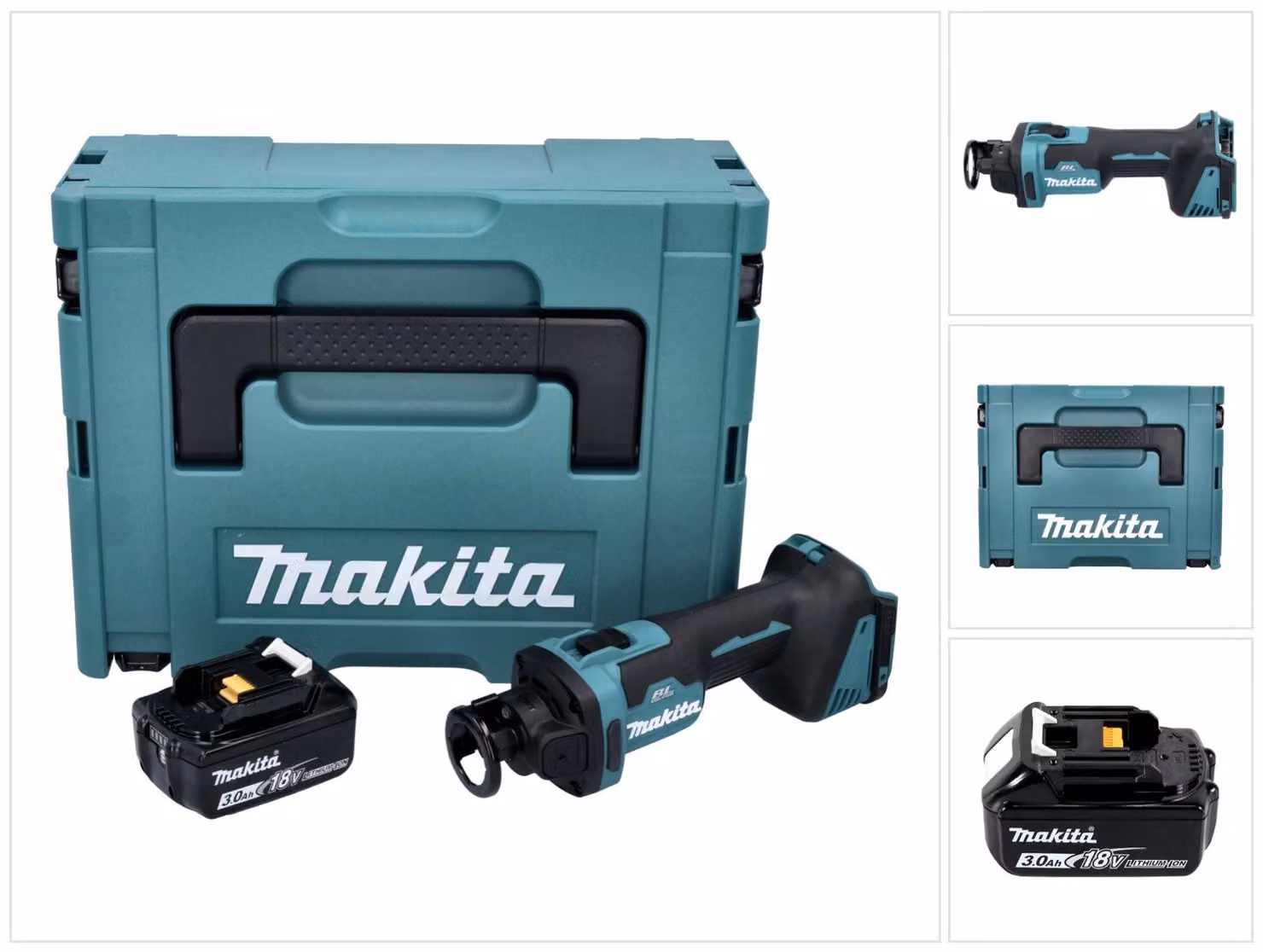 Makita DCO 181 F1J Fresa rotante a batteria 18 V 32000 rpm brushless + 1x batteria ricaricabile 3,0 Ah + Makpac - senza caricabatterie
