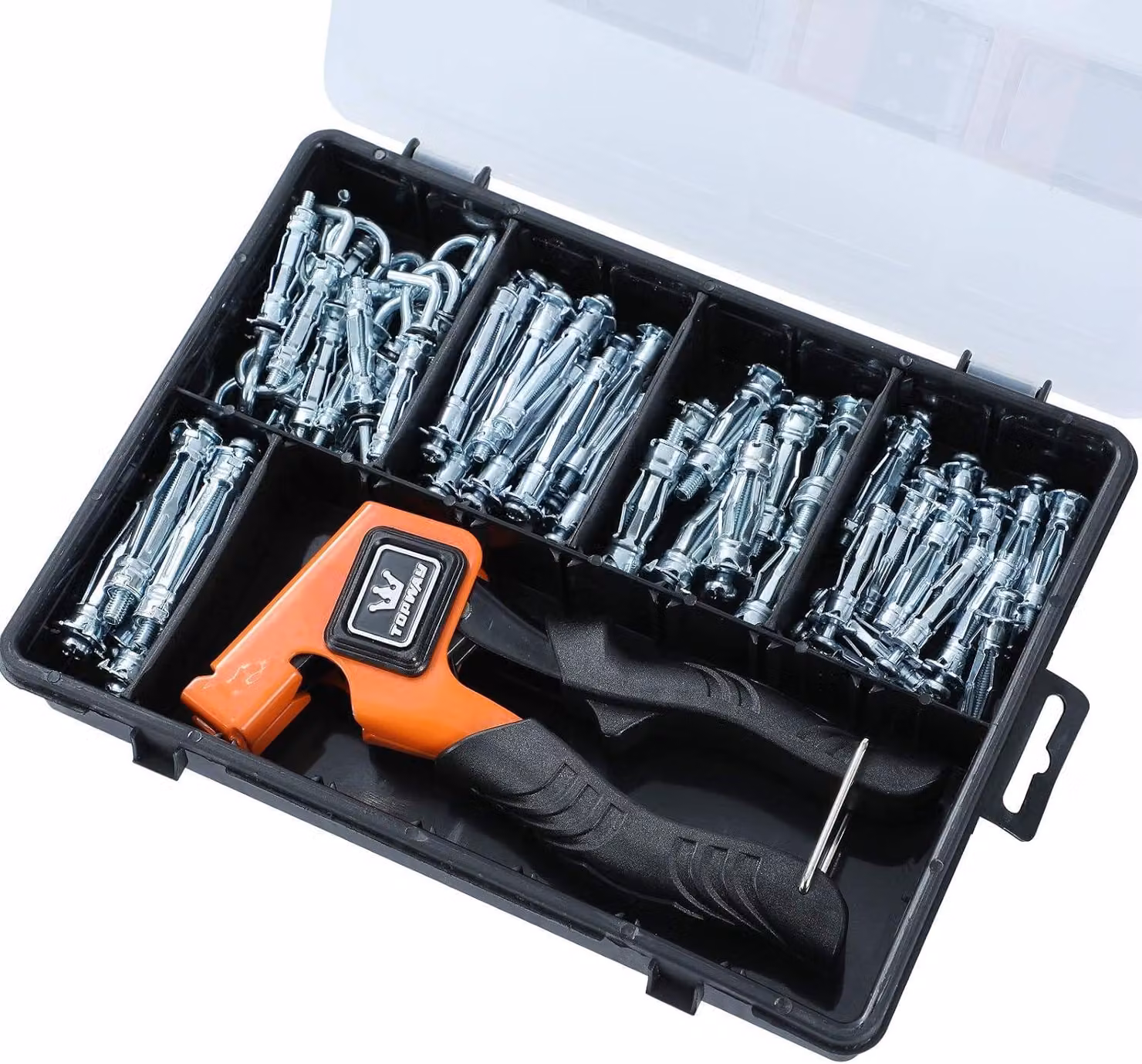 Kit di fissaggio in metallo zincato, composto da 63 elementi, per pareti cave e cartongesso