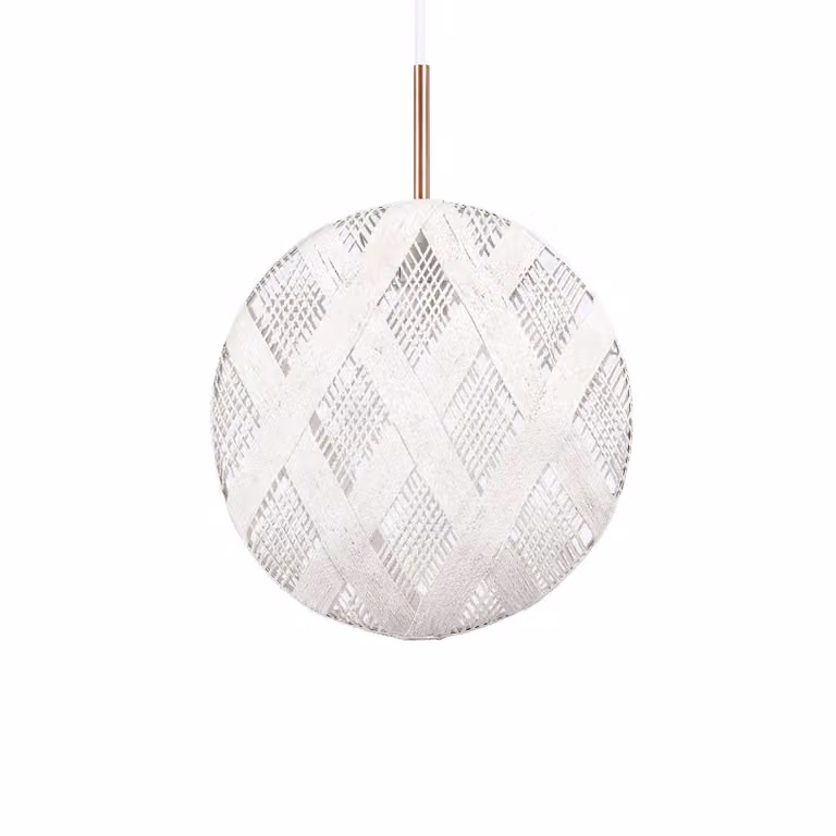 Forestier Lampada a sospensione Chanpen M, dimmerabile, Bianco / Opale, Soggiorno / Sala da pranzo, Design, Lampada a sospensione