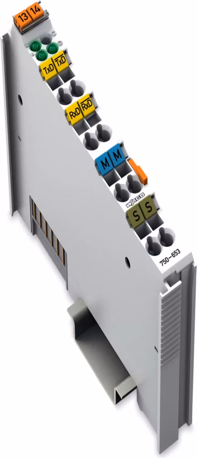 Wago 750-653, 2 canali, 0,5 kV, ingresso/uscita, RS-485, 12 x 100 x 69,8 mm, 65 mA