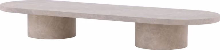 FURNLUX Tavolino Narvik Marble Grey 60cm / Hauptfarbe: Grau / Dimensioni: 60 x 190 x 25 cm