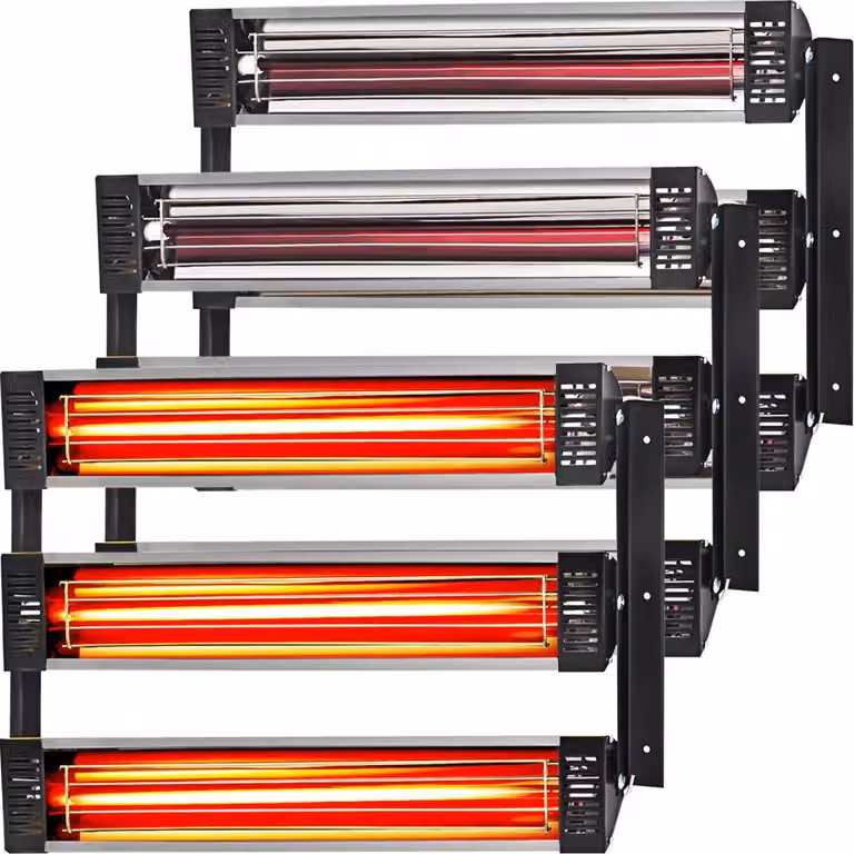 Essiccatore di vernice a infrarossi 3kW - riscaldatore radiante con radiazione a infrarossi lontani - lampada essiccatore di vernice con ampia superficie di essiccazione - protezione da sovraccarico di sicurezza - essiccatore di vernice professionale