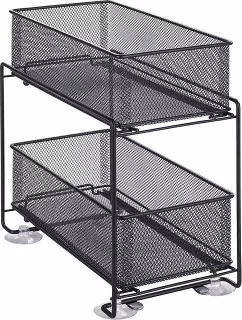 Organizzatore per teglie da forno Wenko in metallo nero L: 35,0 cm, P: 33,5 cm, H: 18,5 cm