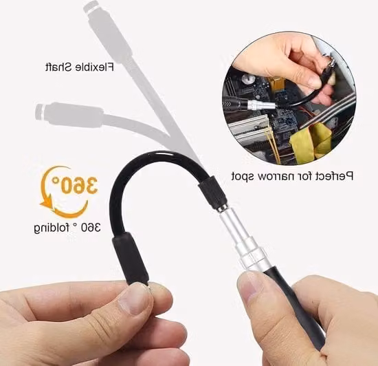 Set di utensili magnetici 145 in 1 in acciaio nero per la riparazione di smartphone, laptop e dispositivi mobili