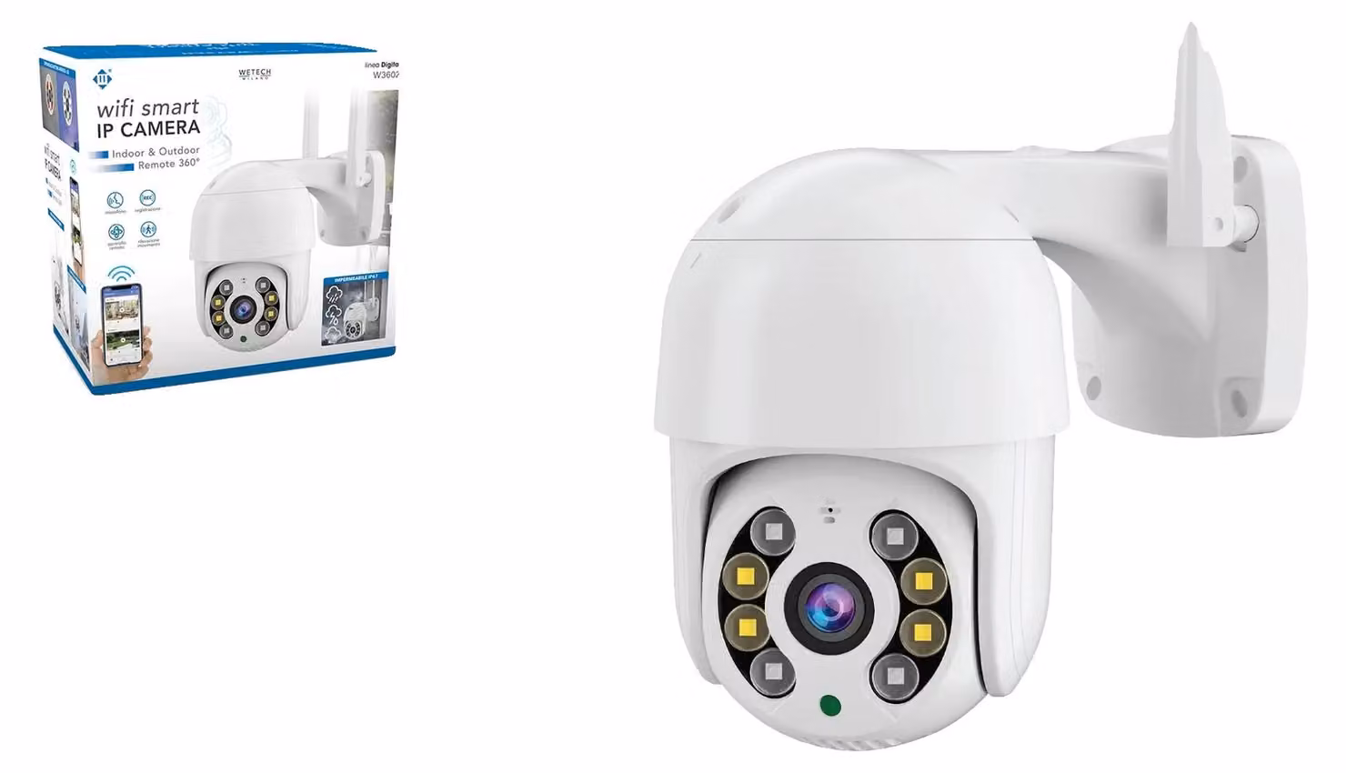Telecamera di sicurezza, 1080P HD, con rilevamento del movimento, modello W3602